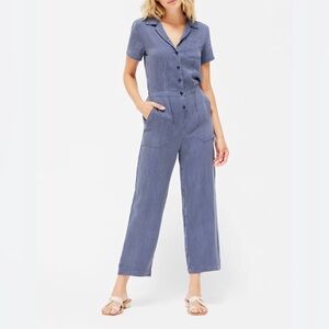 LACAUSA STRIPED MONTANA JUMPSUIT WIDE LEGS